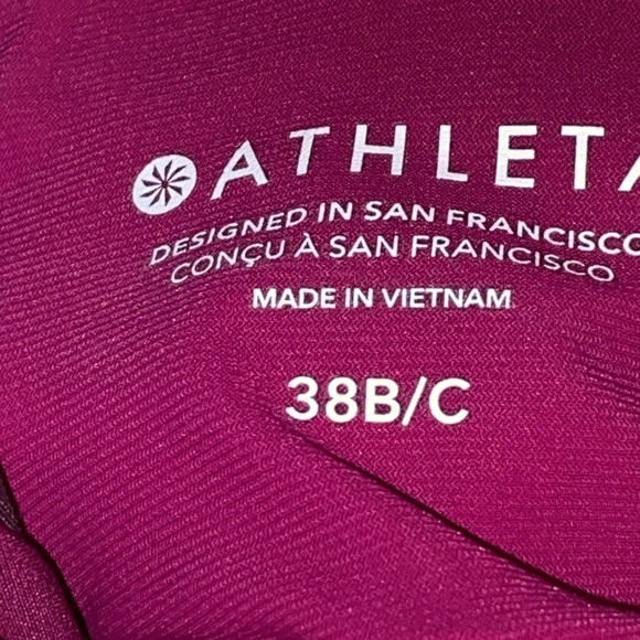 ATHLETA WO SIZE 38B/C SPORTS TANK TOP/ TANKINI SWIM TOP FUSHIA WINE COLOR CLEAN - Picture 3 of 12